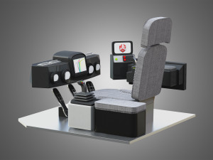 landfill compactor - driving room 3D मॉडल