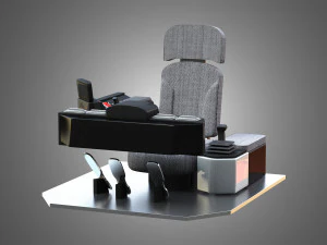 landfill compactor - driving room 3D Model