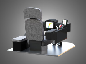 landfill compactor - driving room 3D मॉडल