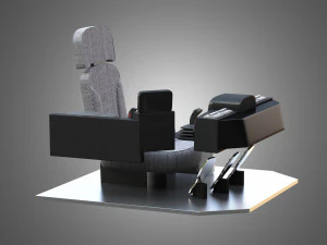 landfill compactor - driving room 3D Model