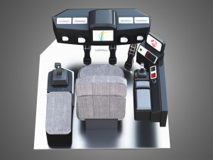 landfill compactor - driving room 3D मॉडल