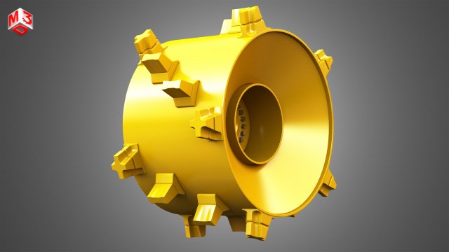 landfill compactor - wheel 3D-Modell .c4d .max .obj .3ds .fbx .stl .blend 