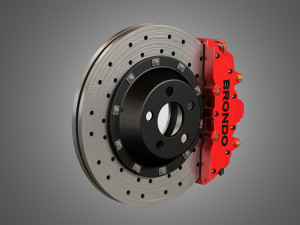 brake disk and caliper Model 3D