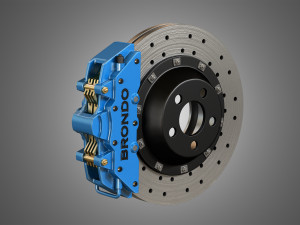 brake disk and caliper Model 3D