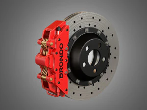 brake disk and caliper 3D Model