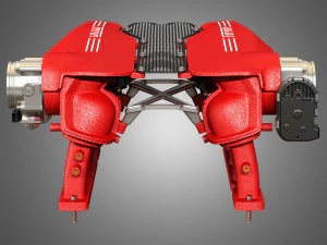Colector de admisi&oacute;n del motor 488 gtb Modelo 3D
