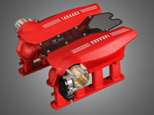 488 gtb engine intake manifold 3D 모델