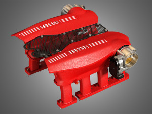 488 gtb engine intake manifold 3D 모델