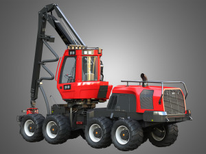 komatsu forestry machine 3D मॉडल