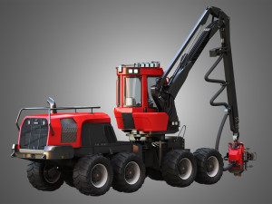 komatsu forestry machine 3D मॉडल