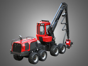 komatsu forestry machine 3D मॉडल