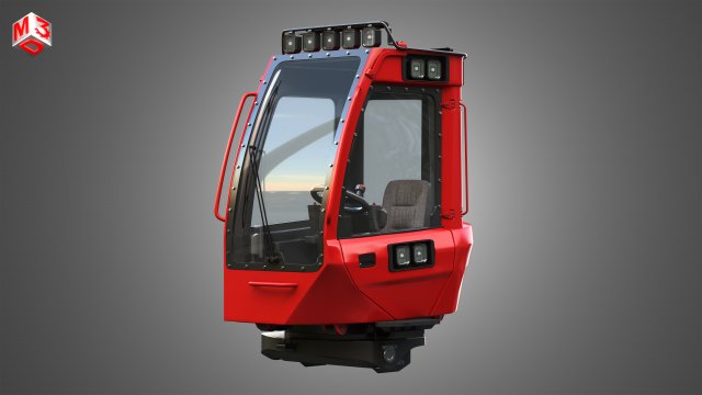 komatsu forestry machine - driving room Modelo 3D .c4d .max .obj .3ds .fbx .stl .blend 