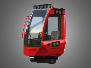 komatsu forestry machine - driving room Modelo 3D