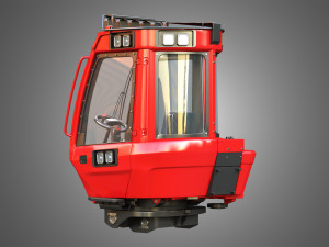 komatsu forestry machine - driving room Modelo 3D