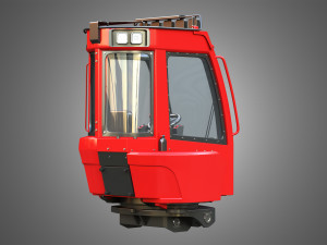 komatsu forestry machine - driving room Modelo 3D