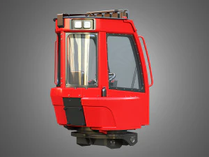 komatsu forestry machine - driving room 3D Model