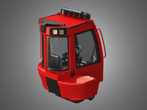 komatsu forestry machine - driving room Modelo 3D