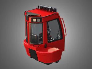 komatsu forestry machine - driving room 3D Model