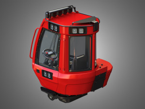 komatsu forestry machine - driving room Modelo 3D