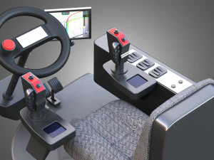 komatsu forestry machine - driving room 3D Model