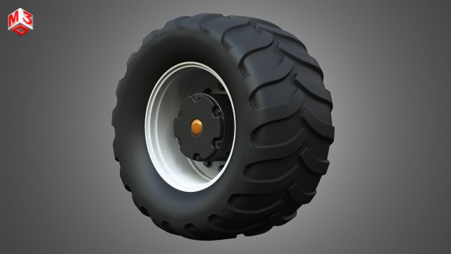 farm machine tire Modèle 3D .c4d .max .obj .3ds .fbx .stl .blend 