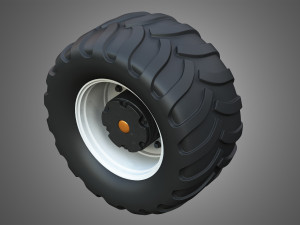 farm machine tire Modèle 3D