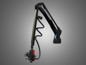 forwarder crane coordinate system with harvester head 3D Модель