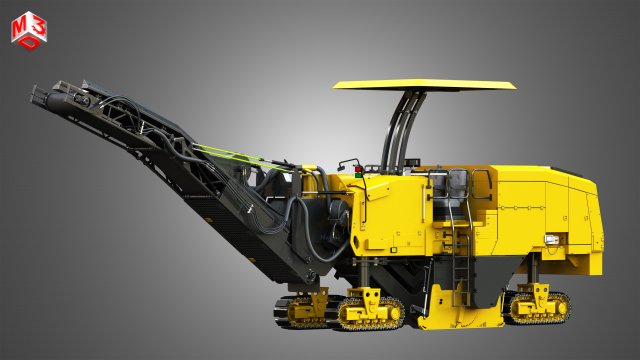 Pm 622 cold-planer - asphalt removal 3D Model .c4d .max .obj .3ds .fbx .stl .blend
