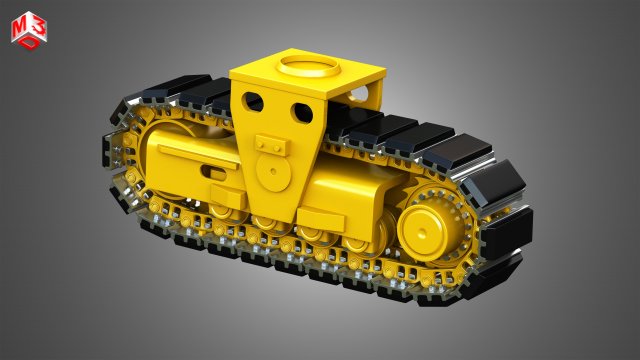 crawler tractor 3D Model .c4d .max .obj .3ds .fbx .stl .blend 