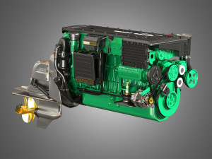 penta d6 400 engine Modello 3D