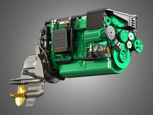 penta d6 400 engine Modello 3D