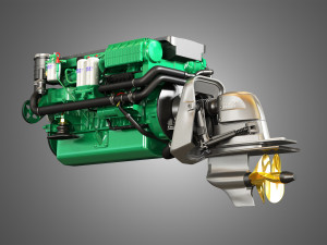penta d6 400 engine Modello 3D