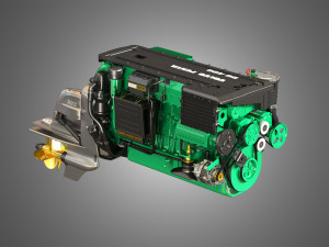 penta d6 400 engine Modello 3D
