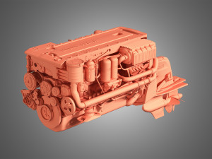 penta d6 400 engine Modello 3D