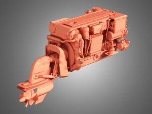 penta d6 400 engine Modello 3D