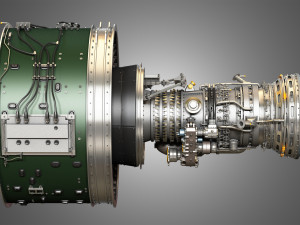 Pw gtf geared turbofan engine Modello 3D
