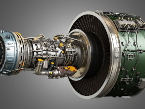 Pw gtf geared turbofan engine Modello 3D