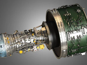 Pw gtf geared turbofan engine 3D Model