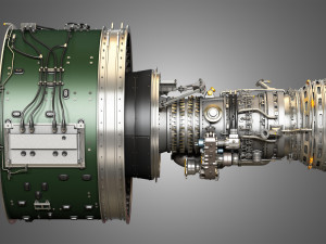 Pw gtf geared turbofan engine Modello 3D