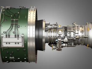 Pw gtf geared turbofan engine Modello 3D