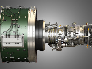Pw gtf geared turbofan engine Modello 3D