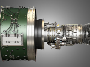 Pw gtf geared turbofan engine Modello 3D