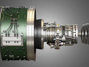 Pw gtf geared turbofan engine 3D Model
