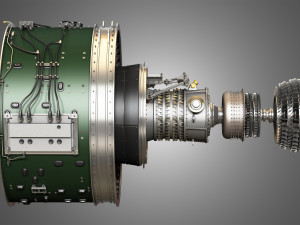 Pw gtf geared turbofan engine Modello 3D