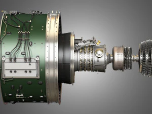 Pw gtf geared turbofan engine 3D Model