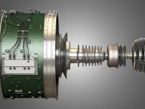 Pw gtf geared turbofan engine 3D Model