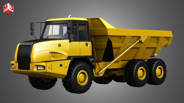 john deere 300d ii articulated dump truck 3D Model .c4d .max .obj .3ds .fbx .stl .blend 
