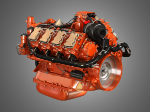 dc16 -diesel engine Modelo 3D