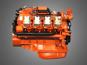 dc16 -diesel engine 3D Model