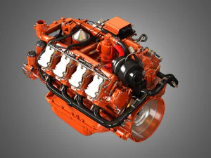 dc16 -diesel engine 3D Model
